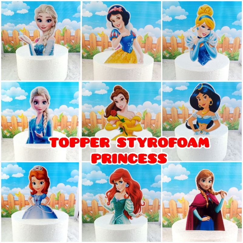 Cake Topper Cake Topper Princess Styorofoam Princess Series Cake Jewelry Shopee Philippines