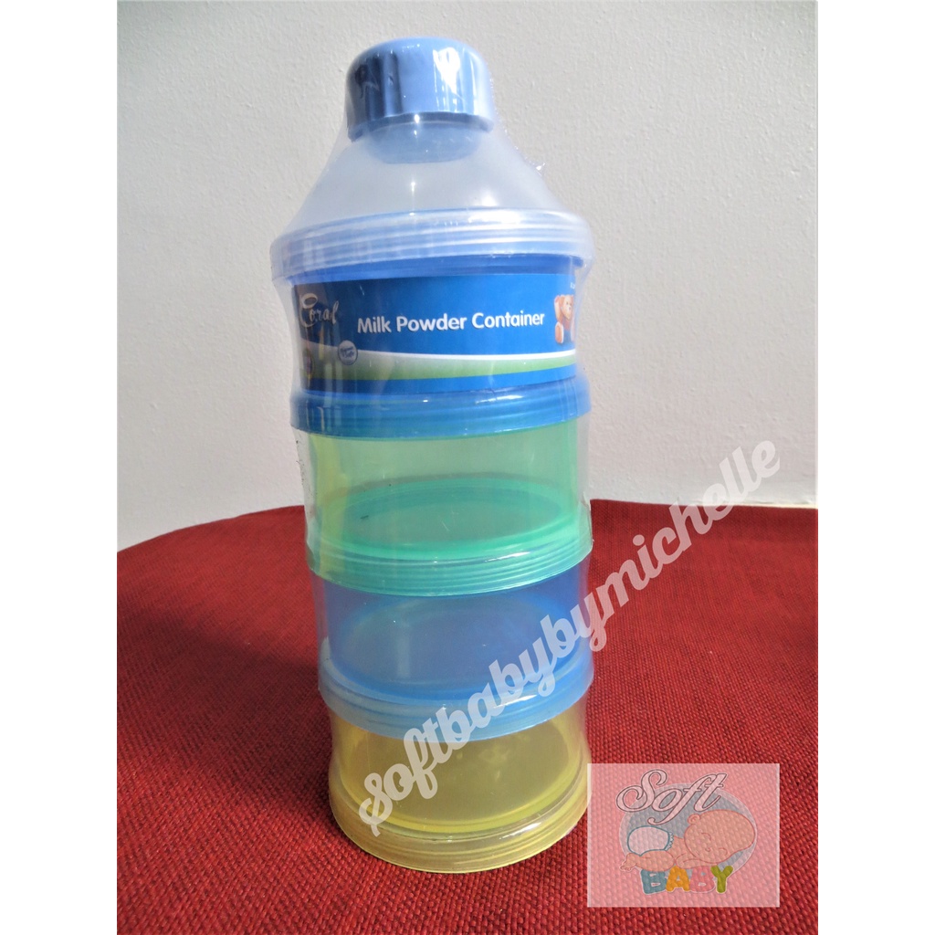 Coral 4 Layer Clear Milk Container