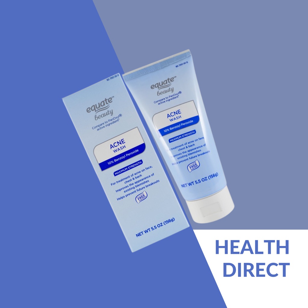 Equate Beauty Acne Facial Cleansing Wash Benzoyl Peroxide 5.5 oz Active