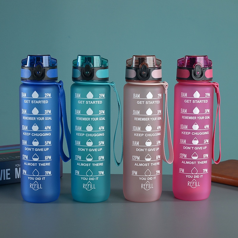 Tumbler 1 Liter with Straw, 1L Jumbo Pastel Sports Tumbler With Time ...