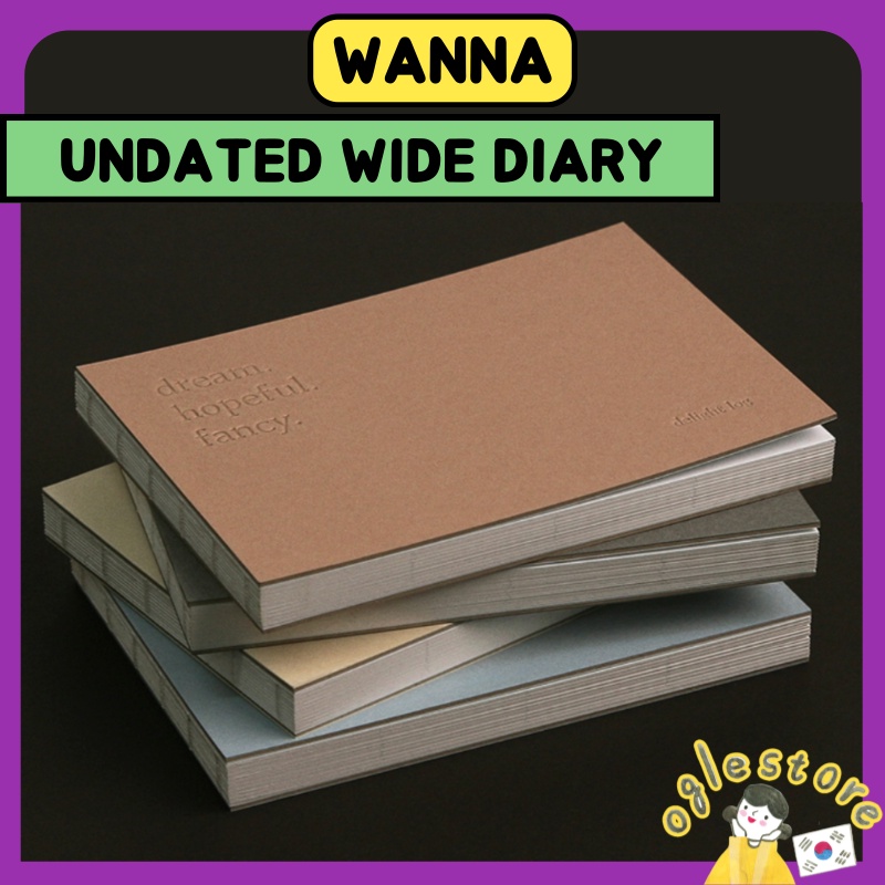 Wannathis Delight Log Wide Weekly Diary 2022 Undated Korean Planner