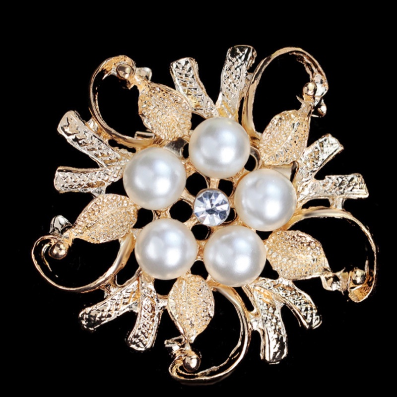 Women Breastpin Elegant Flower Pearl Brooch Pin For Party Dating Pins For Bag Shopee Philippines