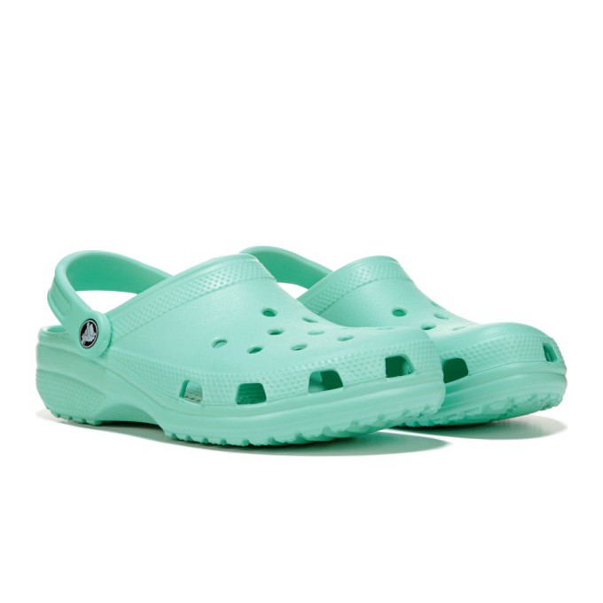 mint colored crocs