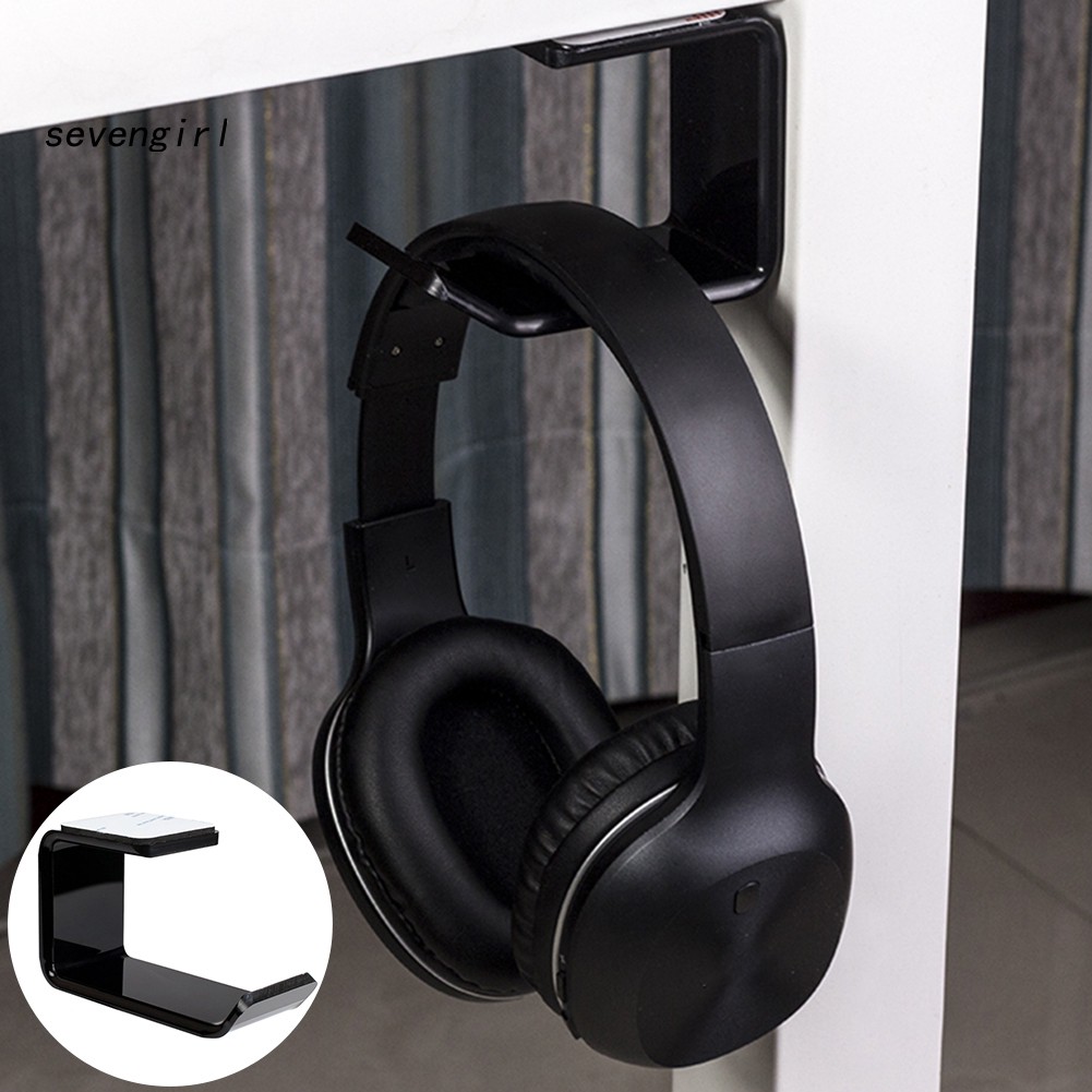 【SG】Acrylic Headphones Bracket Wall Mounted Headset Hanger Sticky ...