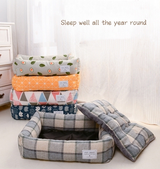 Large Pet Cat Dog Bed 5Colors Warm Cozy Dog House  Dog Baskets Mat Autumn Winter  Kennel