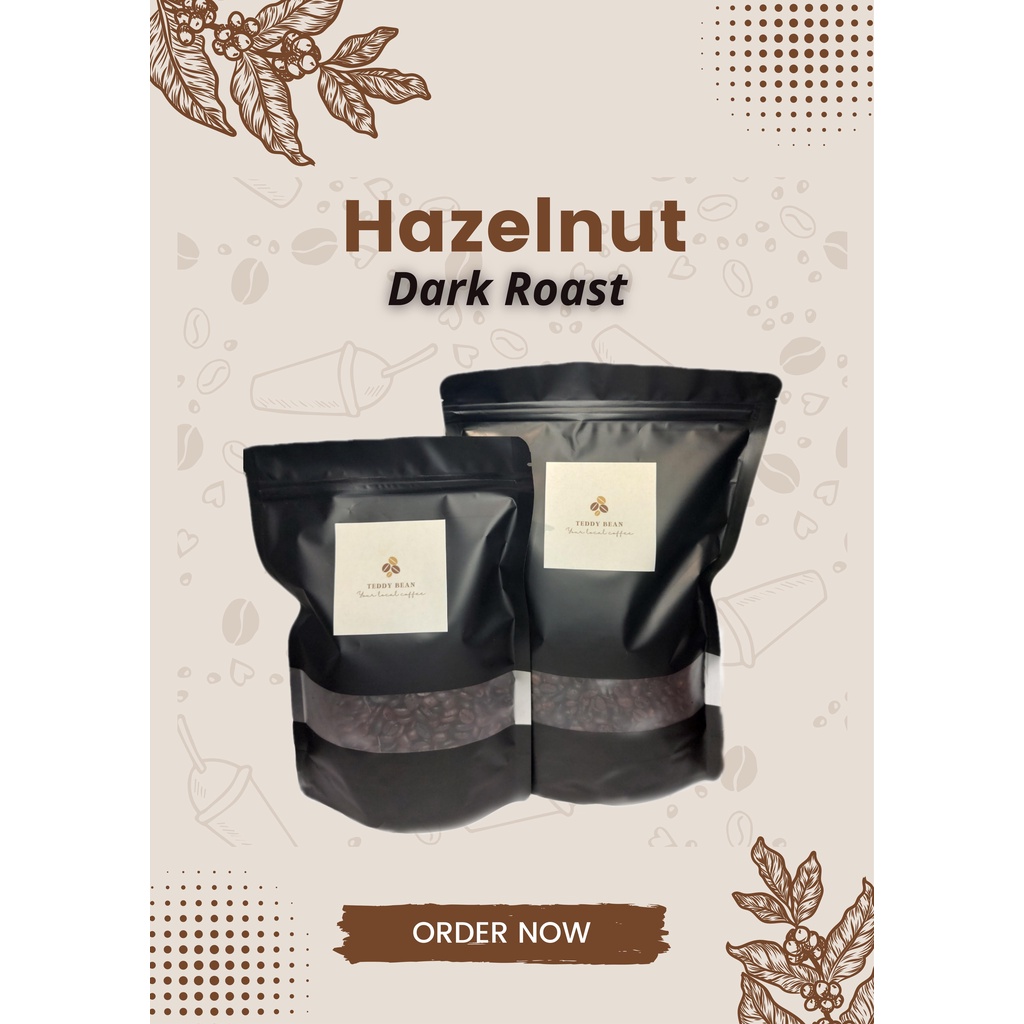 HAZELNUT Dark Roast PREMIUM BAGUIO COFFEE Beans & Grounds Brewed