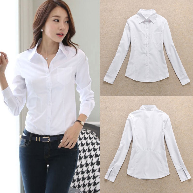 ladies formal white shirt