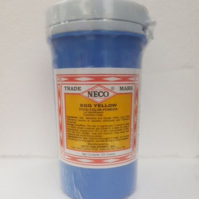 Neco Egg Yellow food colorpowder 125g Shopee Philippines