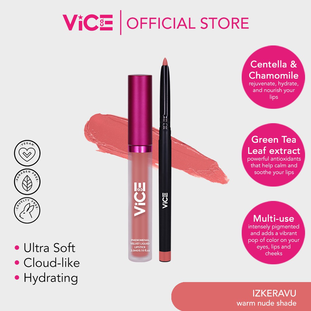 Vice Co Phenomenal Velvet Lip Kit Izkeravu 3ml Shopee Philippines