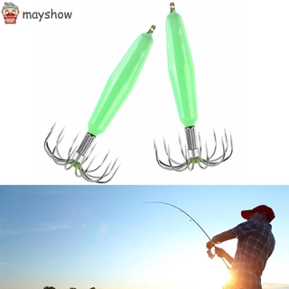 colors Noctilucent Jigs Luminous Angling Fishing Tackle Octopus Bait Squid Hook 