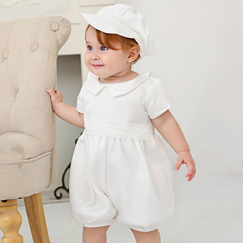 baby girl baptism romper