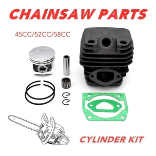 43mm 45mm 45.2mm Chainsaw Cylinder Piston Needle Cage Gasket kit For 4500 45cc 