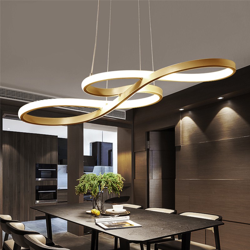 LED Chandelier Dining Room Ceiling Light Acrylic Restaurant Kitchen