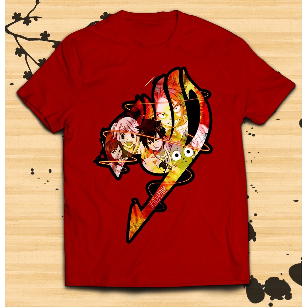 Fairy Tail Logo Characters Anime Shirt Shopee Philippines