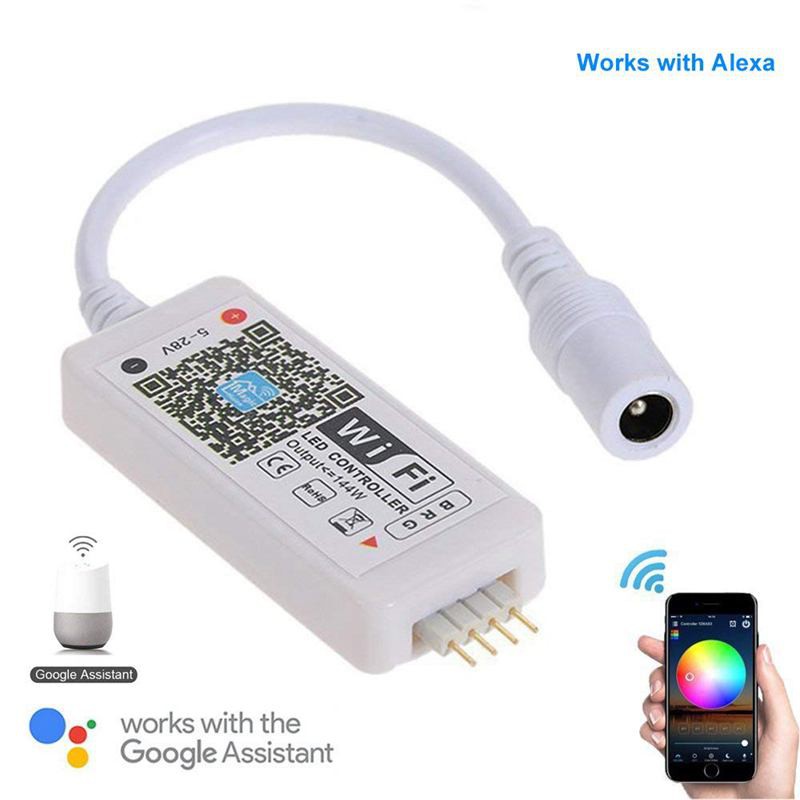 Smart WiFi LED RGBW RGB Light Strip MusicTimer Controller For Google Home Alexa 