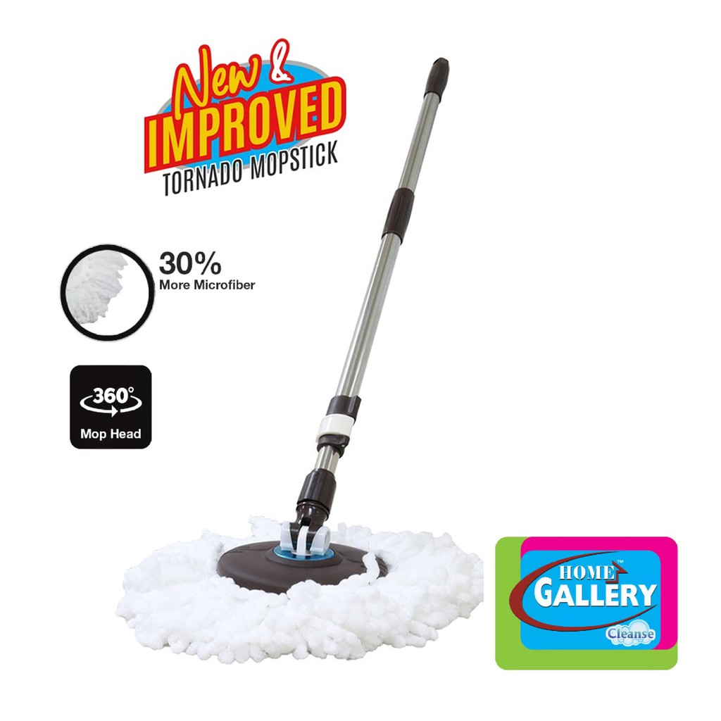 Home Gallery Tornado Mop Handle Set, No Bucket With Pole, Mop Plate