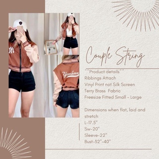 VINTAGE BOMBER. CROP TOP(ONHAND) By Couple String❤️A18