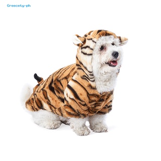 Greecety Puppy Clothes Funny Style New Year Tiger Cosplay Costume Warm Dog Hoodies Pet Clothes #8