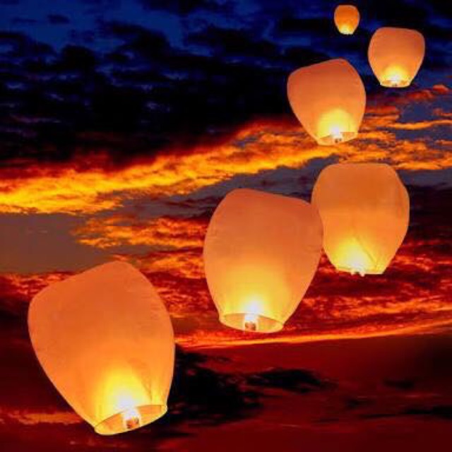 fire sky lanterns