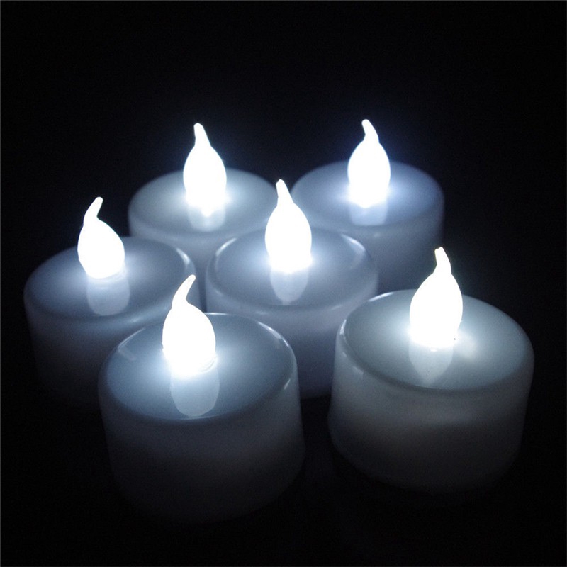 12x Candles Tealight Led Tea Light Flameless Flickering Wedding Battery Includ