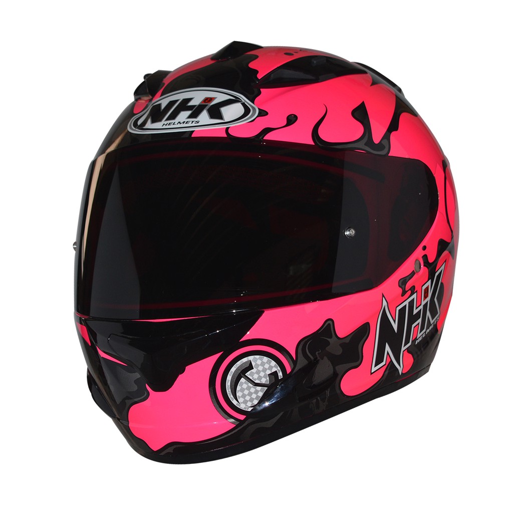  NHK HELMET  RACE PRO MAGMA PINK FLO BLACK GLOSSY Shopee 