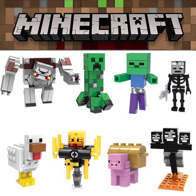 Available Lego 5 6cm Minecraft Figures Toy Character Creeper Ghast Spider Horse Enderman Dolls Building Blocks Kids Education Toys Shopee Philippines