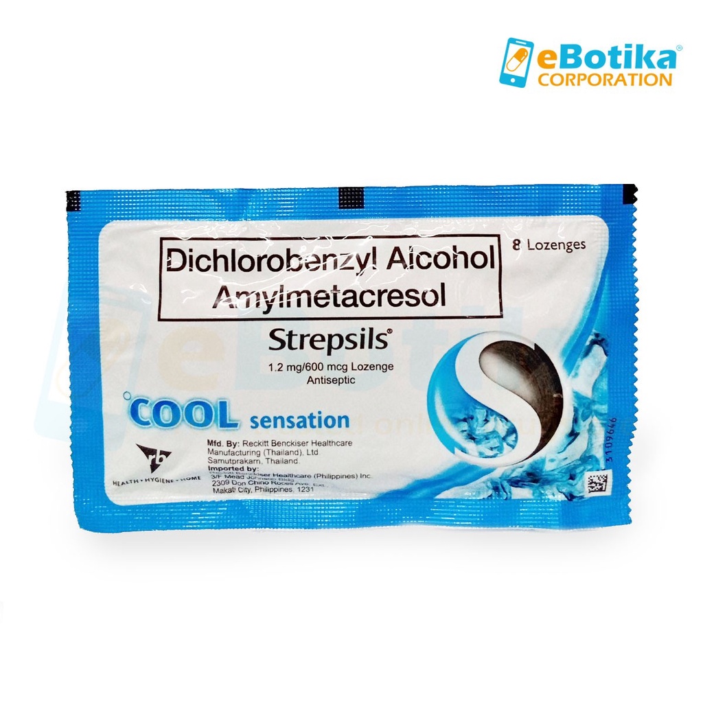 Strepsils (Cool Sensation Flavor) (8pcs Lozenges) | Shopee Philippines