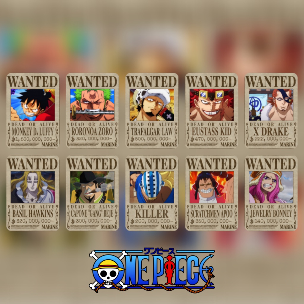 ANIME PHOTOCARD One Piece / Supernovas Wanted Poster | Shopee Philippines