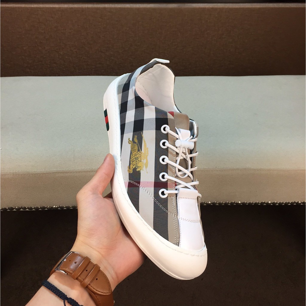 100% ORIGINAL Burberry Genuine Leather Sneakers Shoes For Women | Shopee  Philippines