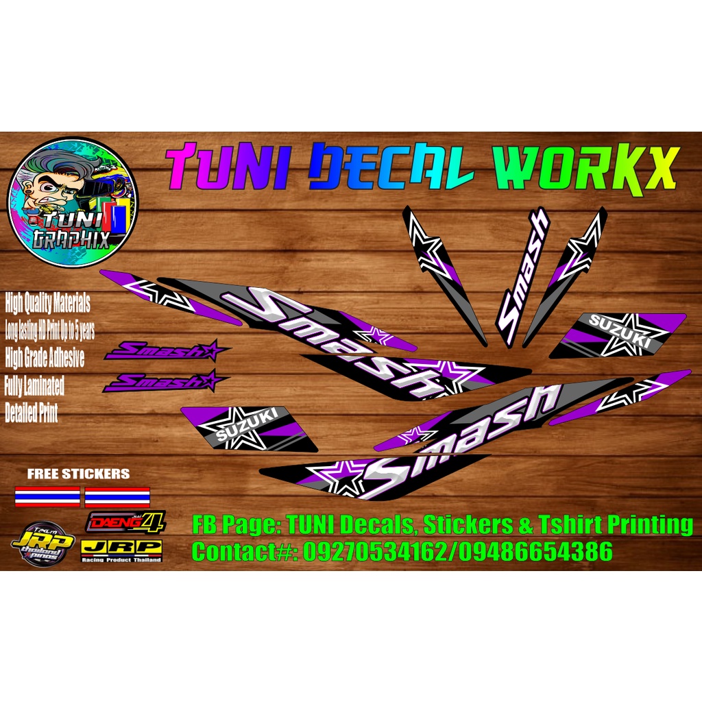 Smash 115 Stock Decal VIOLET W Freebies Shopee Philippines