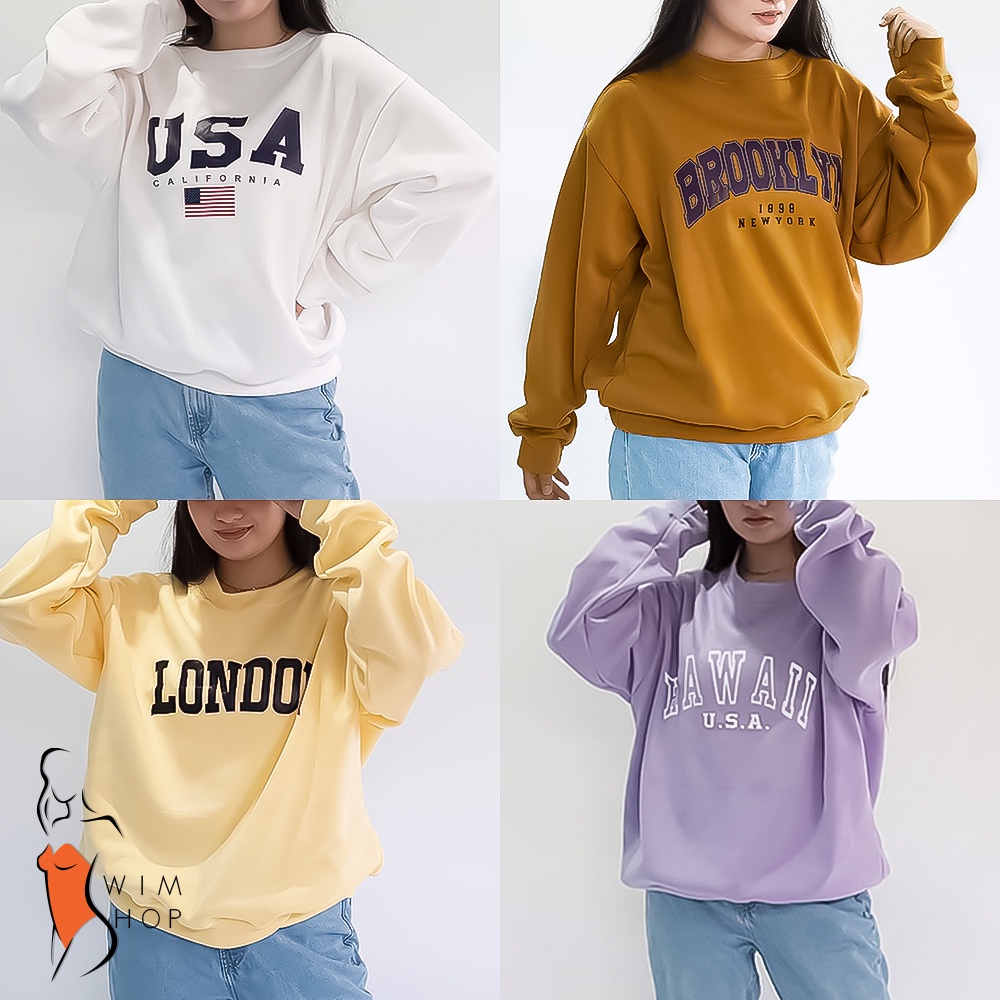 SS JACKET States Sweater Long Sleeve Pullover Oversized Loose Fit wt0164 |  Shopee Philippines