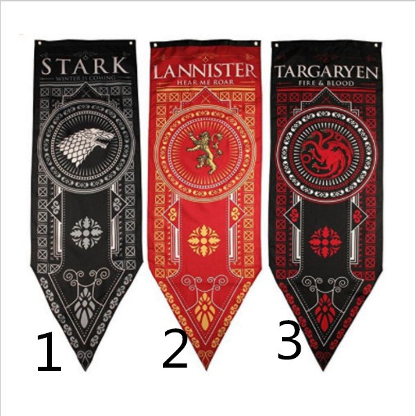 Game Of Thrones Banner Set House Stark Targaryen Lannister Family