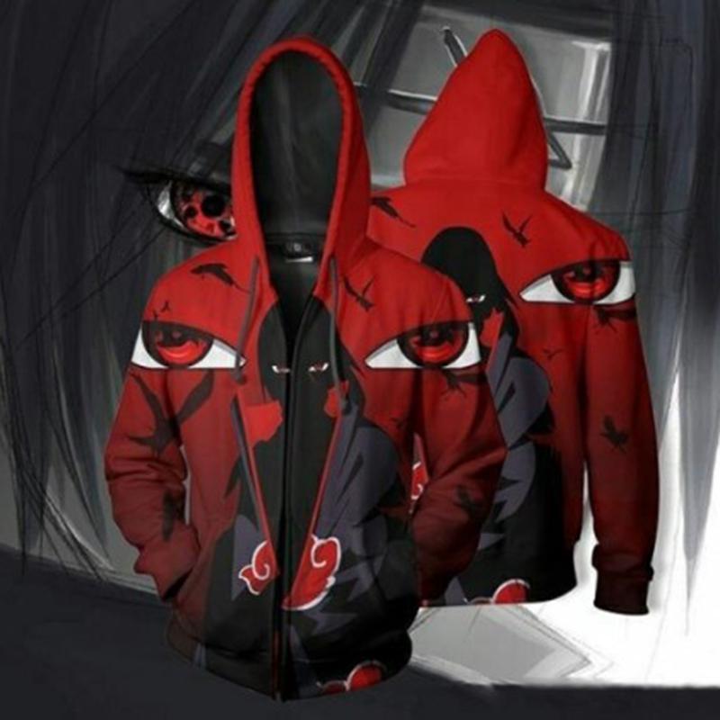 Unisex Anime Naruto Uchiha Itachi Zipper Jacket Hoodie | Shopee Philippines