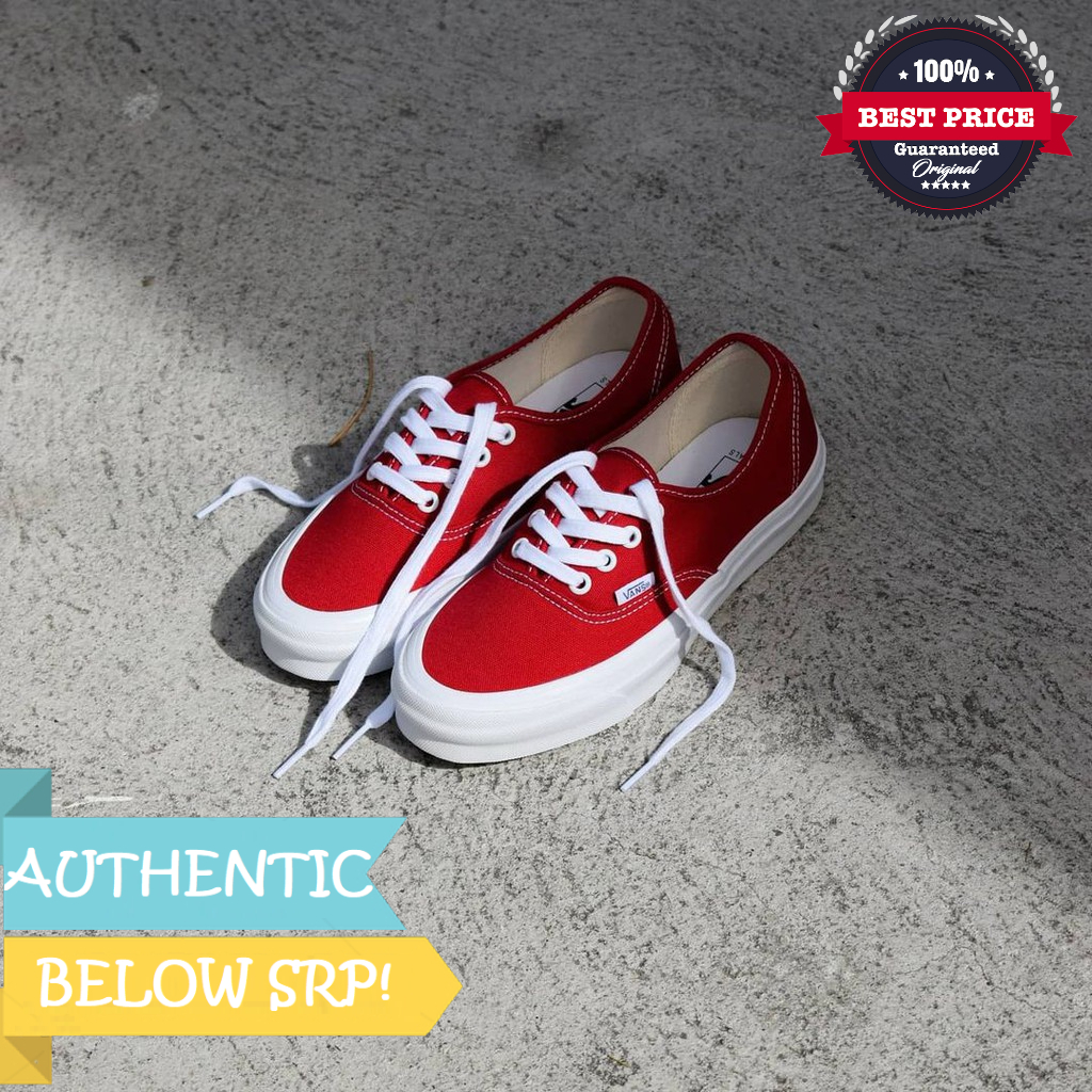 vans vault authentic red