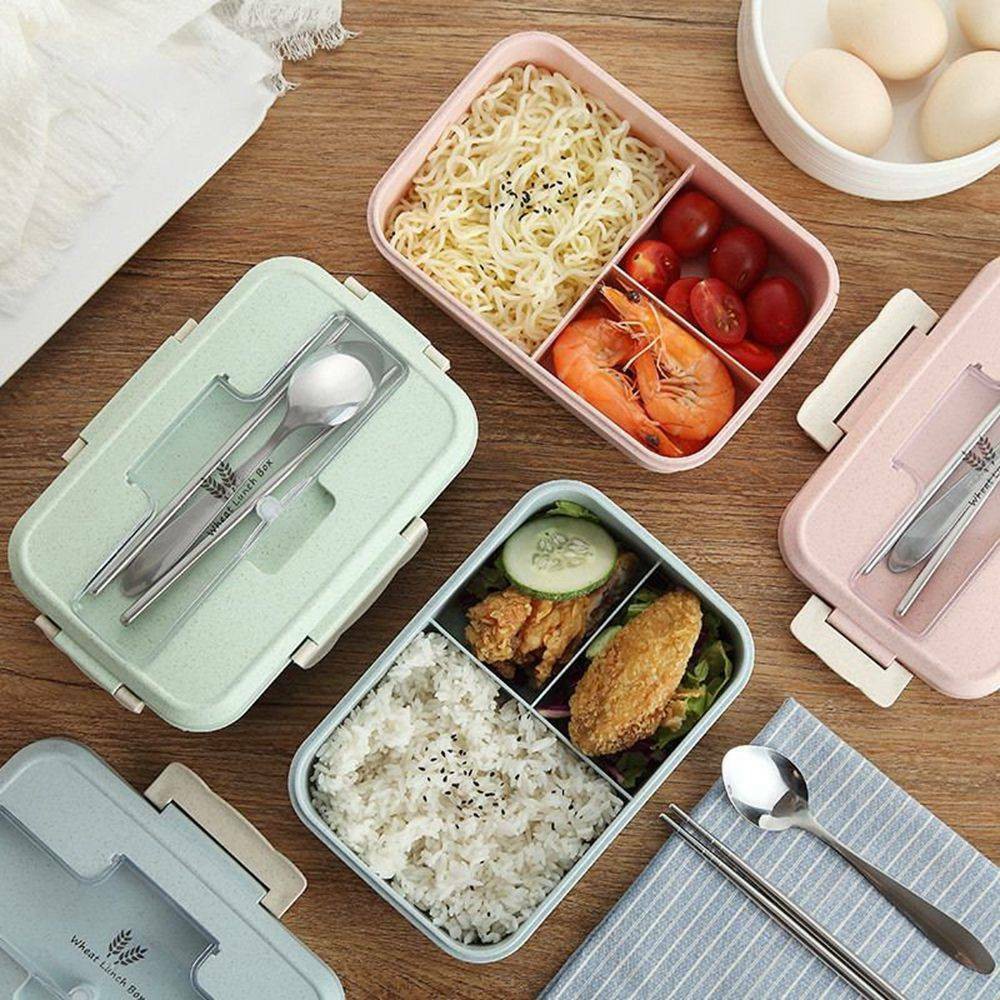 Keimav Lunchbox Japanese Style Bento Box With Tableware Healthy Bpa Free Portable Food Container G Shopee Philippines