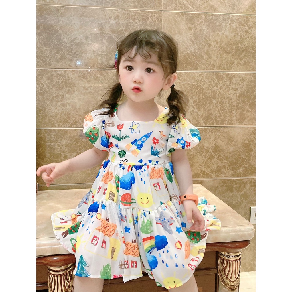 Kids dress for girls 0-8 years old Korean style baby girl bubble dress princess dress for kids girls princess dress for baby fashion dress for kids girl dress for kids dress