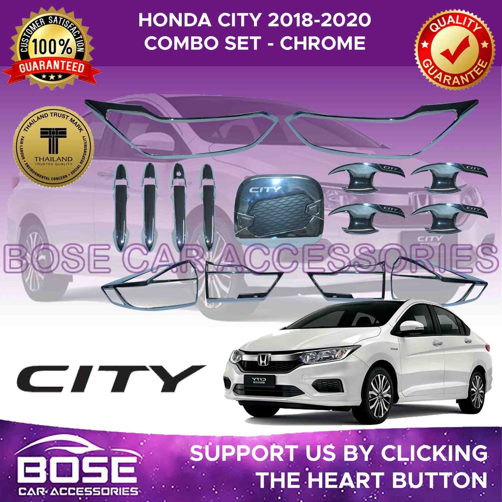 Honda City Garnish Cover Set Black 2014 2020 / 2021 ON Honda City