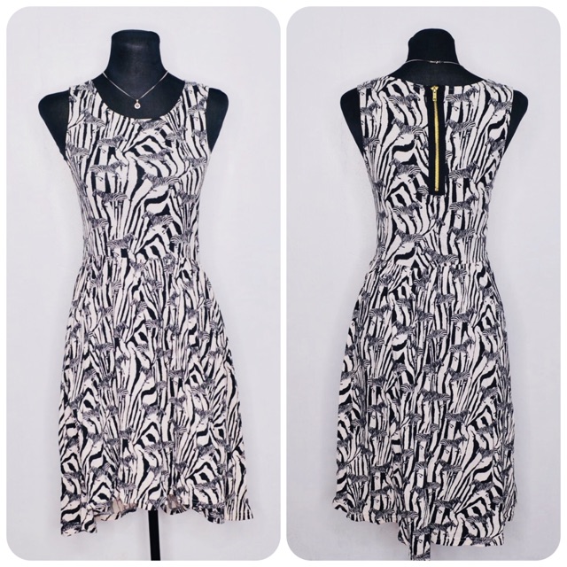 h&m zebra dress