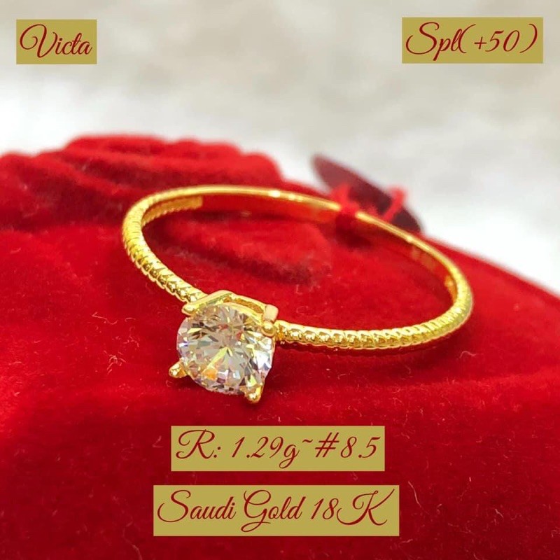 18K Saudi Gold Engagement Ring | Shopee Philippines