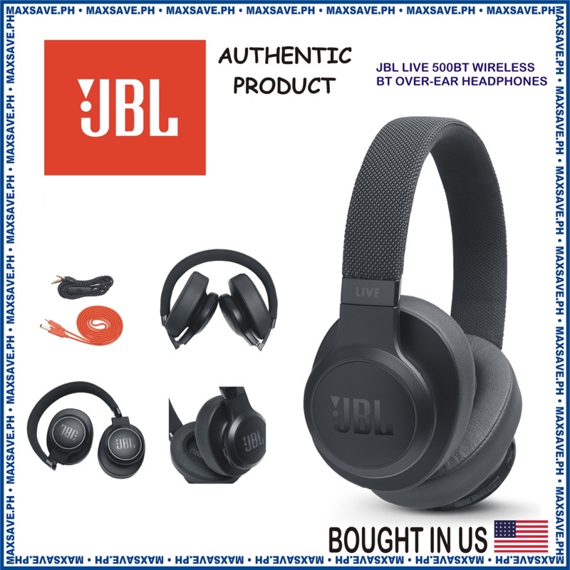 JBL LIVE 500BT Wireless Bluetooth OverEar Headphones (US) Shopee