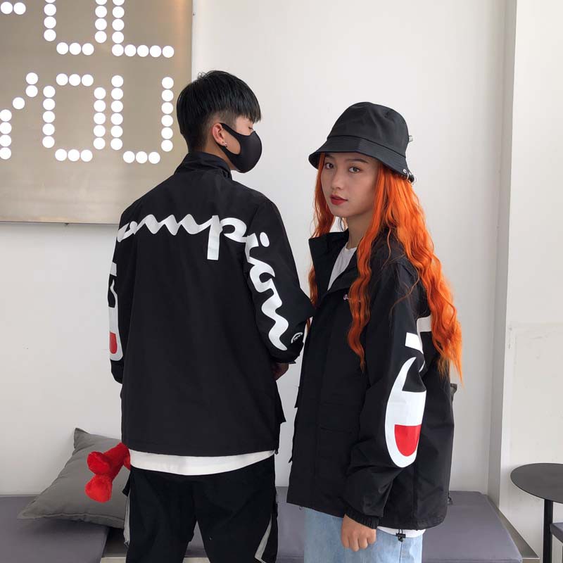 champion big logo jacket