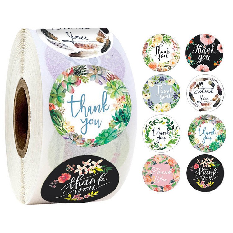 500 Pieces Thank You Stickers Roll | Shopee Philippines