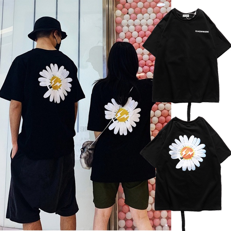 Kpop G Dragon Daisy T Shirts Summer Hip Hop Peaceminuson Logo Print Tops Shopee Philippines