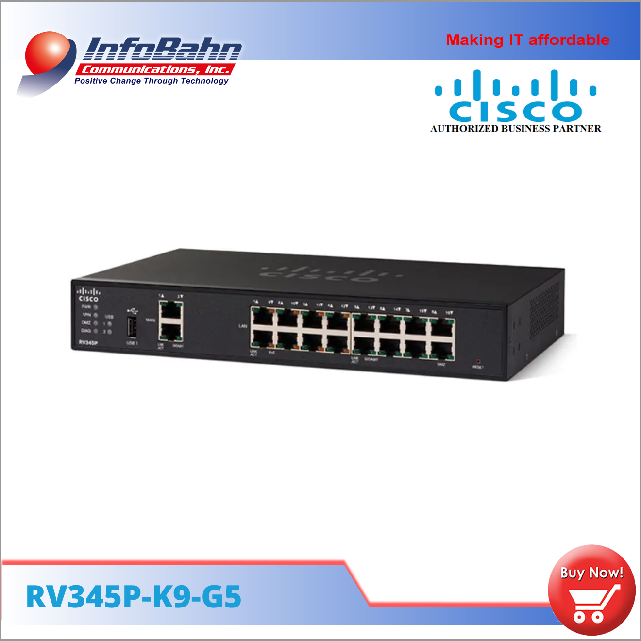 Cisco Rv345p K9 G5 Dual Wan 16 Port Gigabit Ethernet Poe Vpn Router Rack Mount Rv345p K9 G5 Info Shopee Philippines