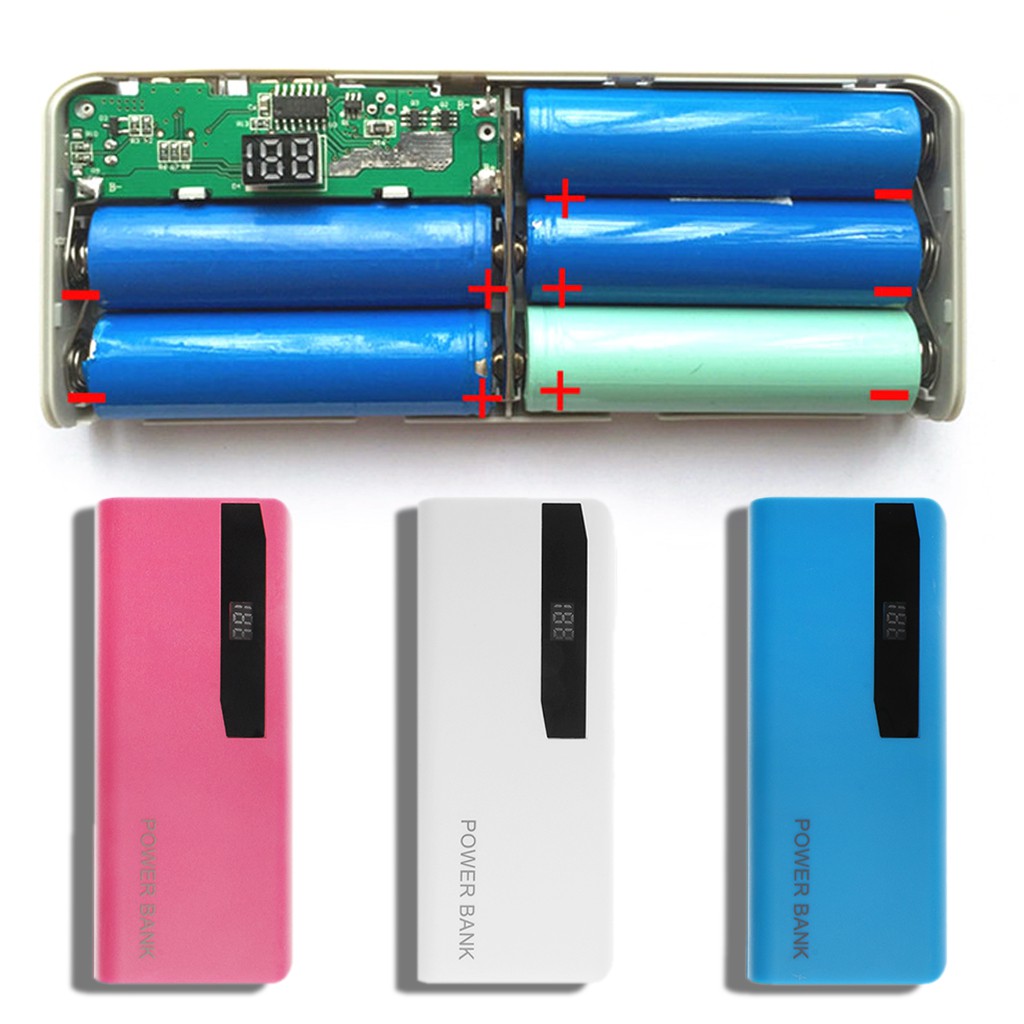 5x 18650 Battery Charger Lcd Display Diy Power Bank Case Flashlight External Box Shopee Philippines