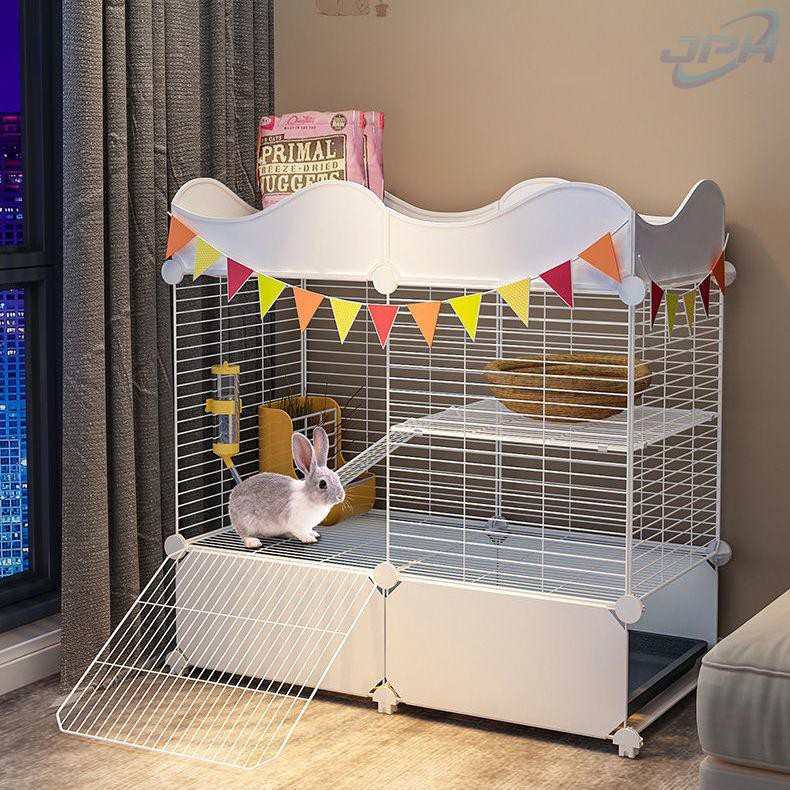 Rabbit cage household indoor antispouting extralarge clearance rabbit