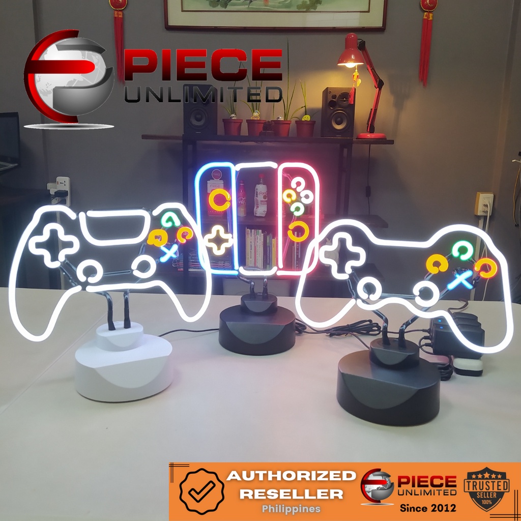 PS Nintendo Game Controller Neon Light Game pad Signage Gamer Room
