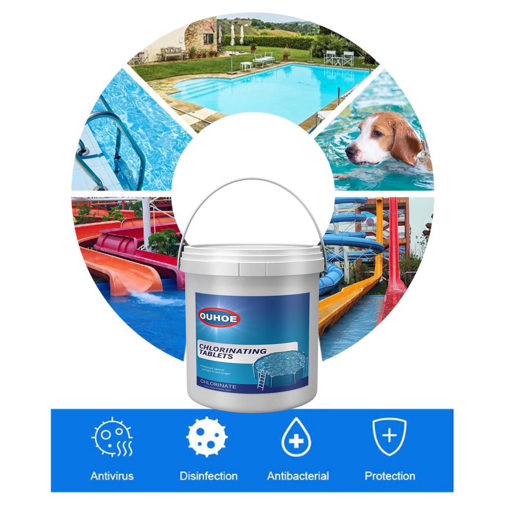 Pool Clarifier for Swimming Pool Cleaning 300pcs Chlorine Tablet