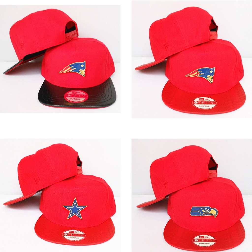 red baseball cap