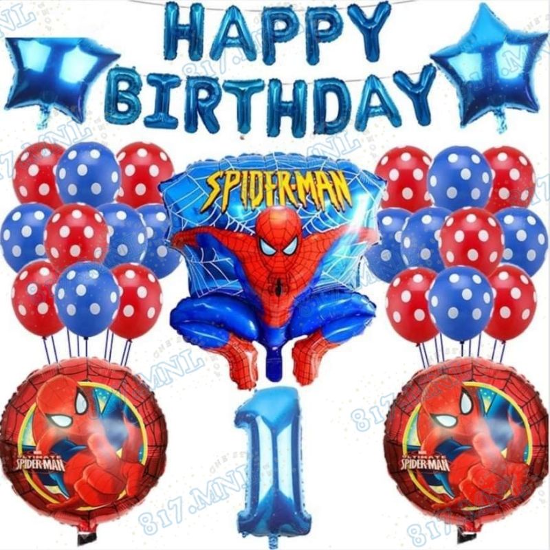 Spiderman Theme Birthday Party Decorations Spiderman Shopee Philippines   C3eb155b798040dd1ad364daf2a239ff